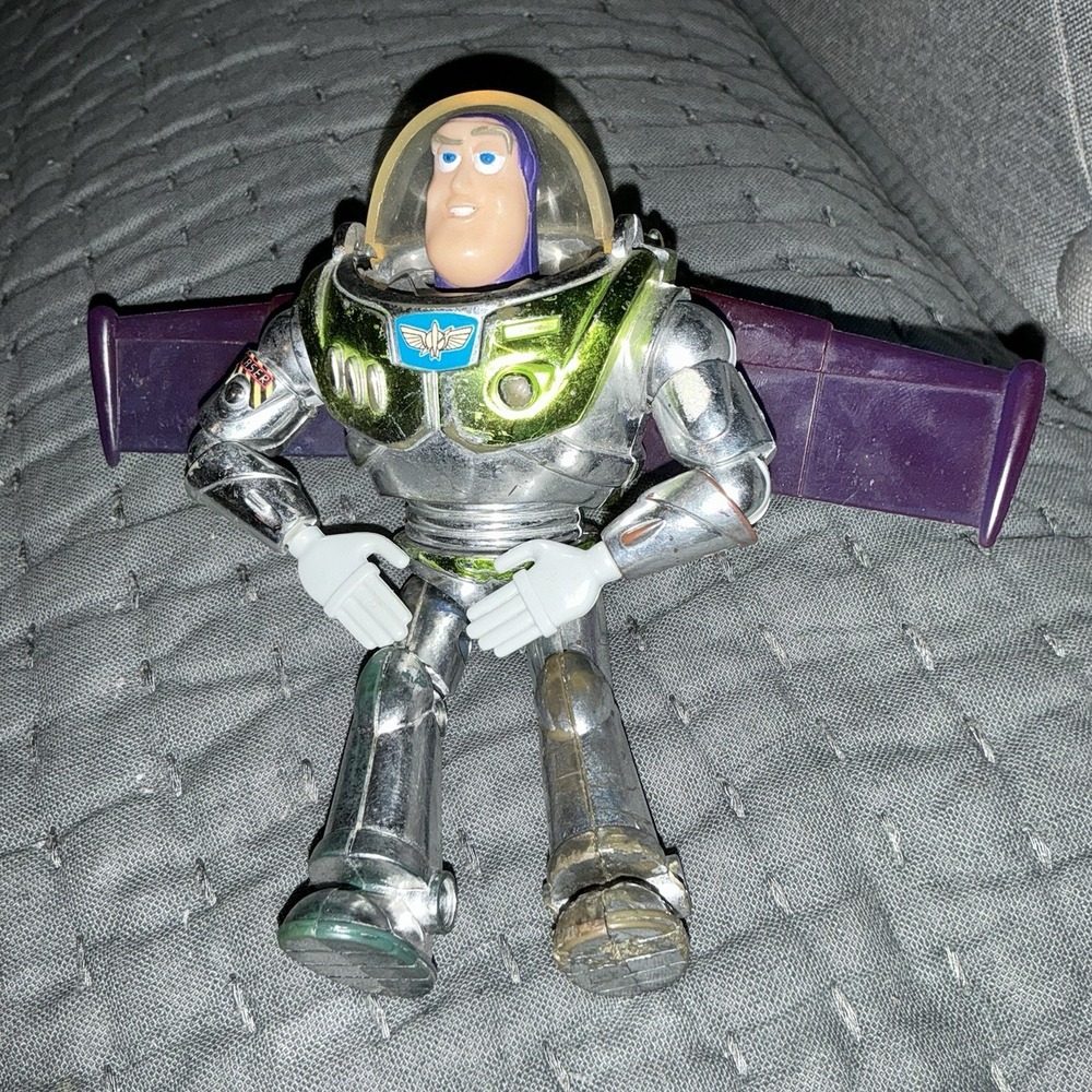 Toy Story Buzz‎ Lightyear Figure Limited Metallic Silver THINKWAY